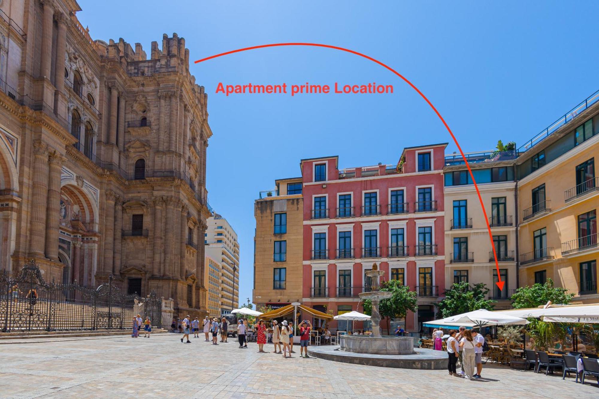 Apartament C30 Deluxe Studio With Terrace Into Cathedral Square Malaga Zewnętrze zdjęcie